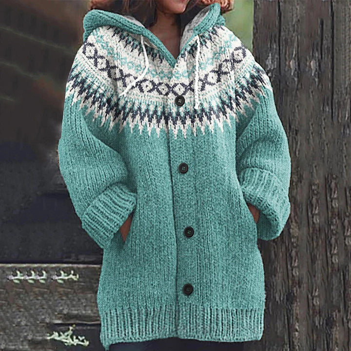 Valentina Knitted Wool Cardigan Durable Eco-Friendly Knitwear Autumn Layer