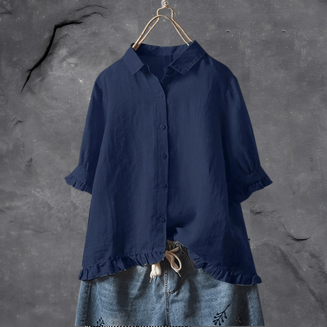 Ophelia Effortless Chic Blouse for Summer with Timeless Elegance and Comfort