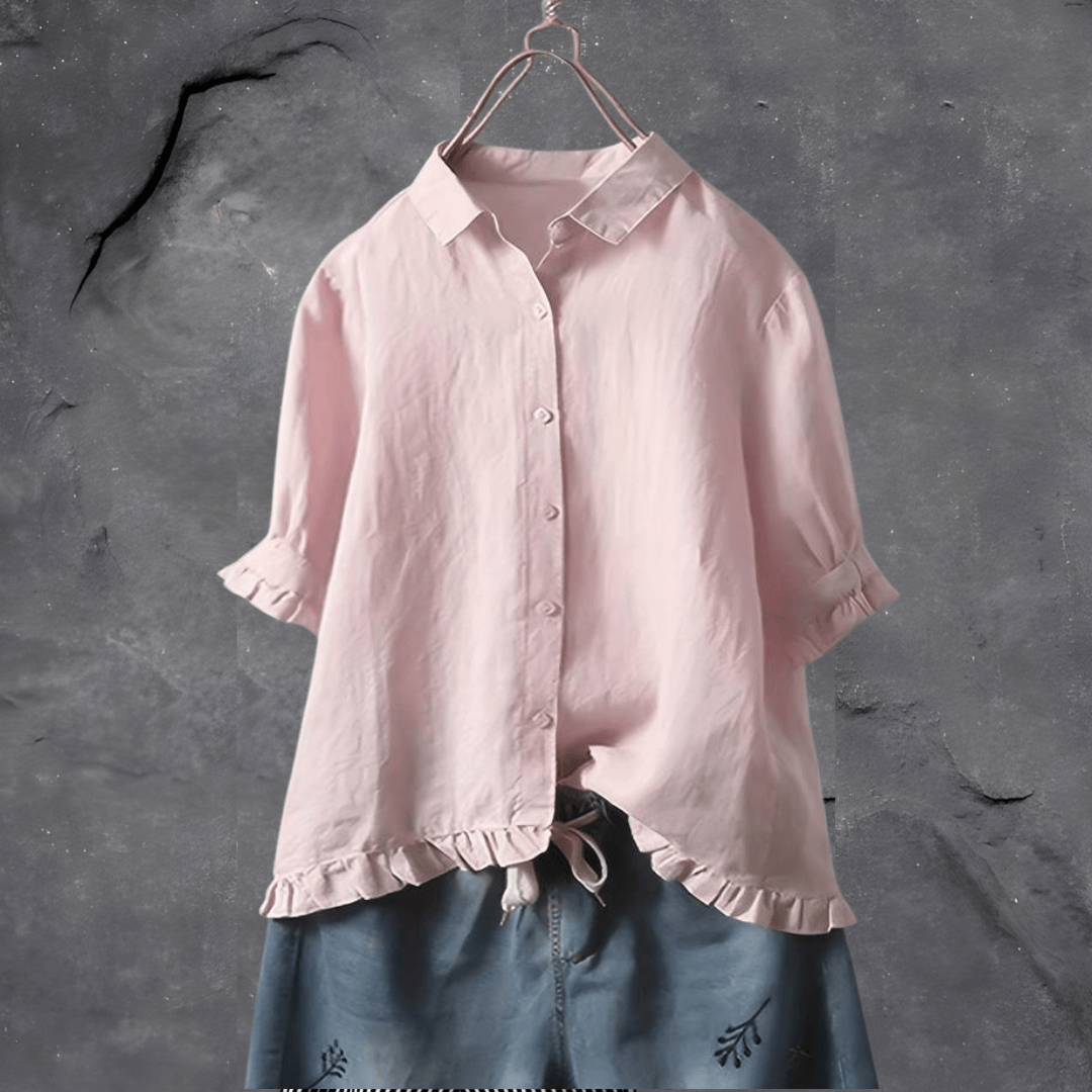 Ophelia Effortless Chic Blouse for Summer with Timeless Elegance and Comfort
