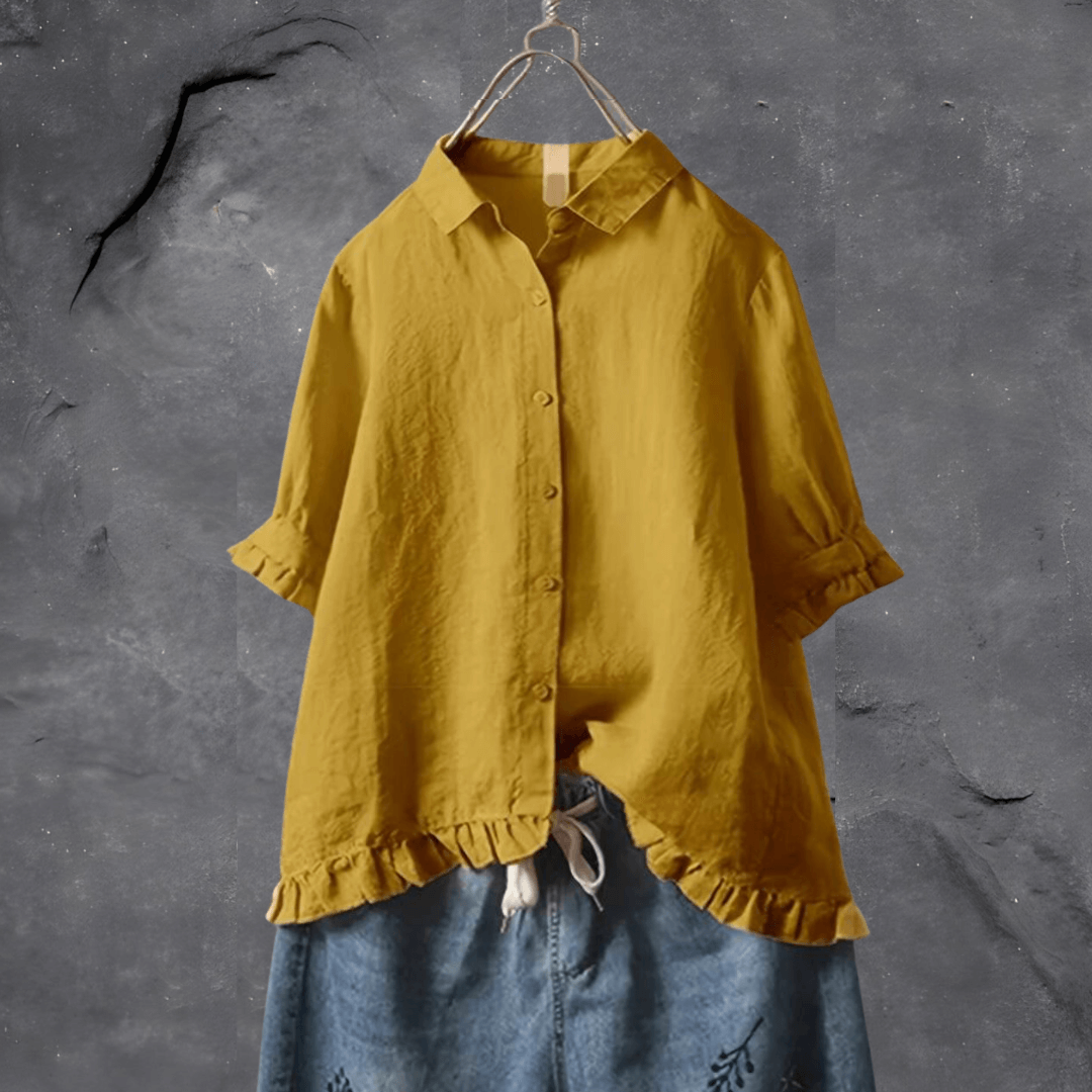 Ophelia Effortless Chic Blouse for Summer with Timeless Elegance and Comfort