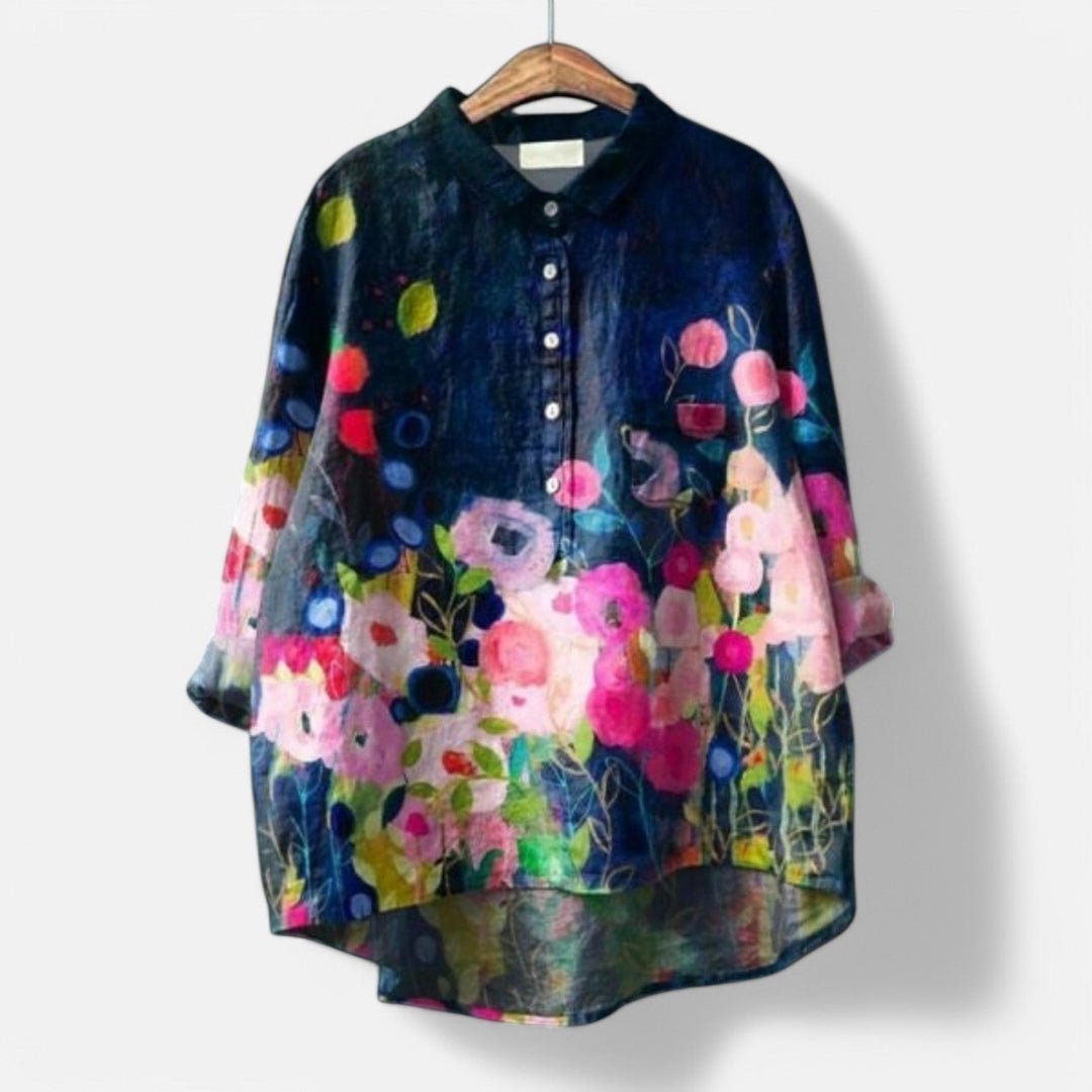 Kiara Stylish Loose Fit Floral Blouse for Summer Comfort