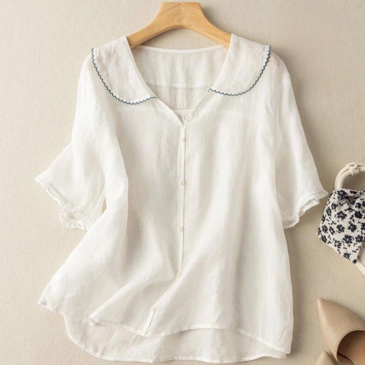 Adele Casual Button-Down Blouse for Autumn Everyday Comfort