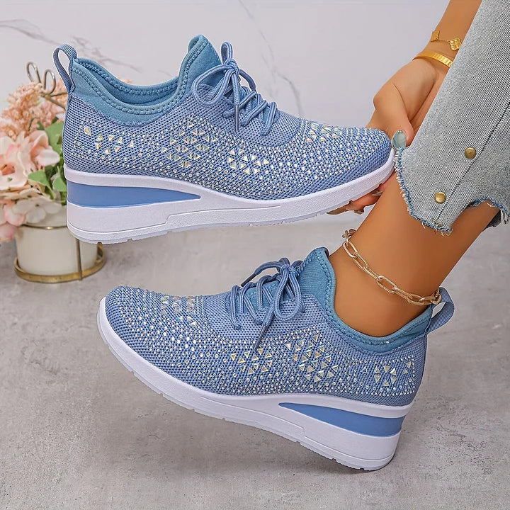 Assina Orthopedic Sneakers with Lightweight Comfort and Radiant Finish for Autumn and Summer