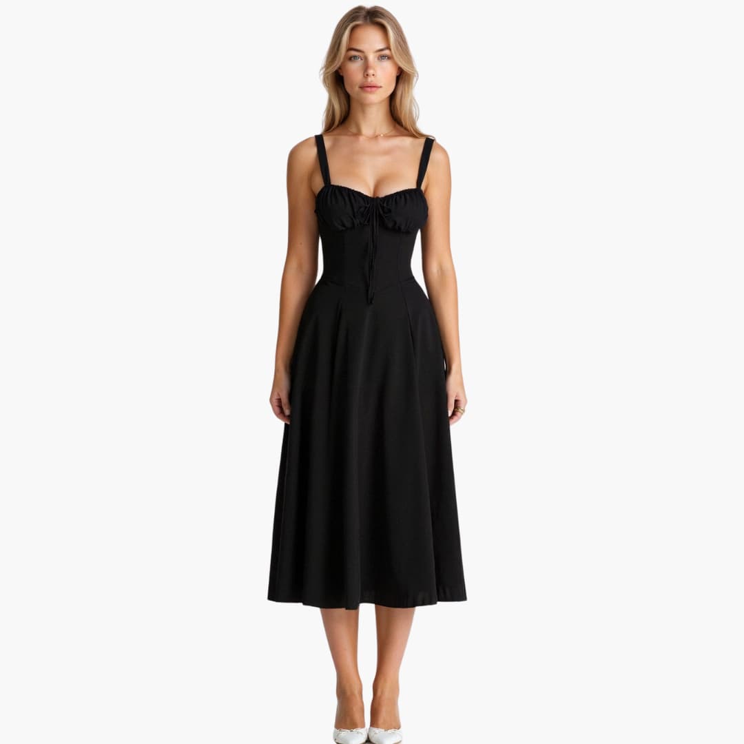 Stella Women's Light Flowy Midi Dress Elegant Comfortable Summer & Autumn