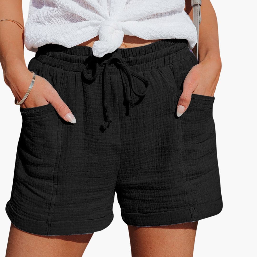 Emma Casual Drawstring Shorts with Comfortable Fit for Summer and Autumn