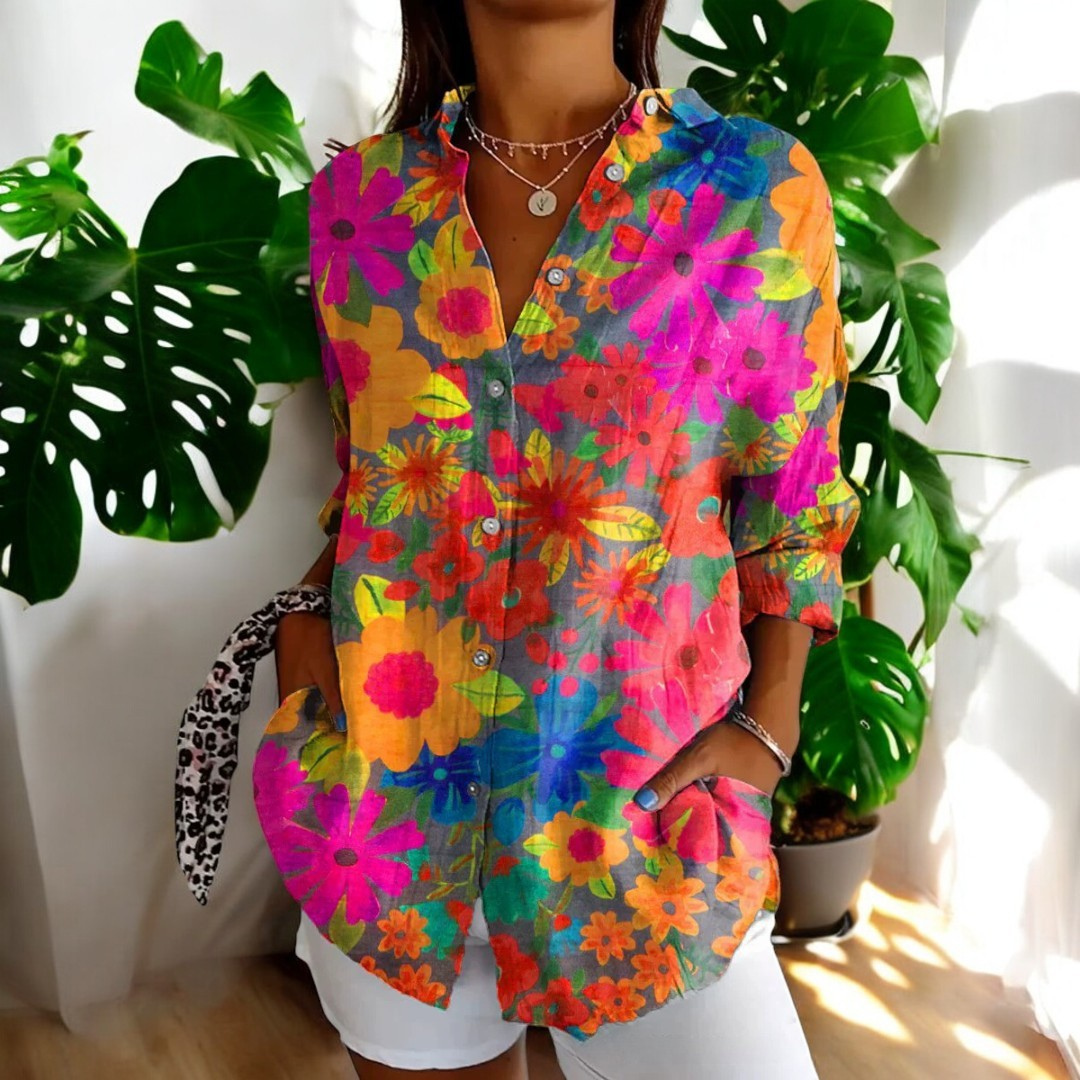 Carla Stylish Button-Down Shirt for Autumn and Summer