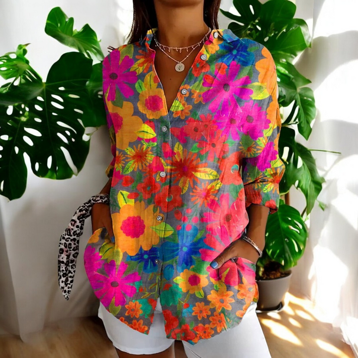 Carla Stylish Button-Down Shirt for Autumn and Summer