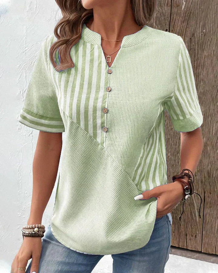 Monroe Lightweight Soft Striped Blouse Comfortable Fit for Summer and Autumn