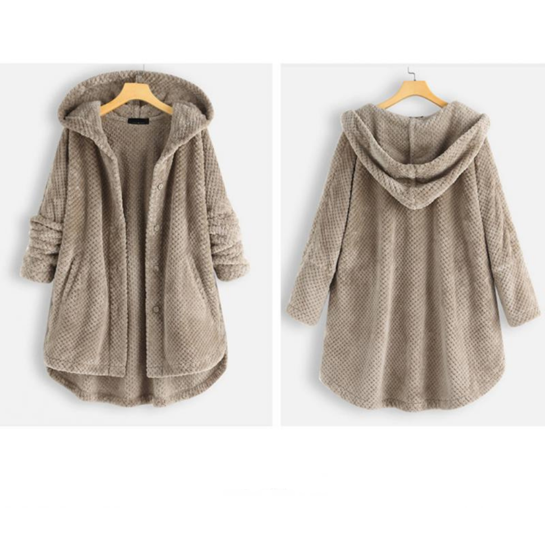 Franca Reversible Hooded Fleece Jacket – Warm and Comfortable Autumn Outerwear