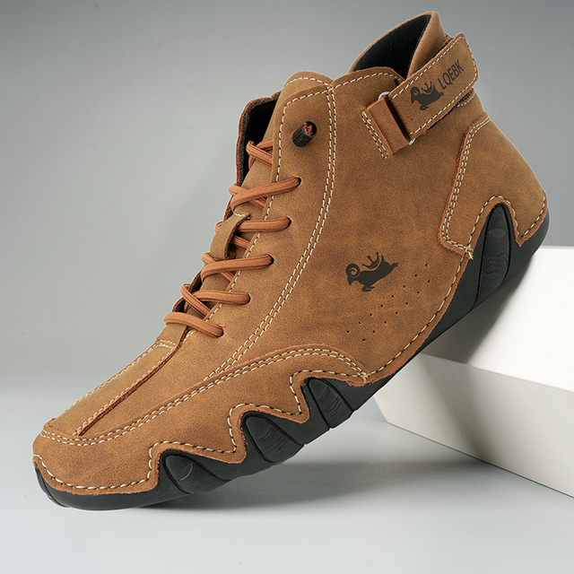 Non-Slip Comfortable Leather Shoes with Orthopedic Insoles for Sensitive Feet Unisex – Autumn