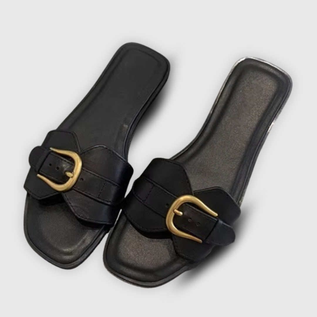 Erica Stylish Buckle Flat Sandals for Summer and Autumn