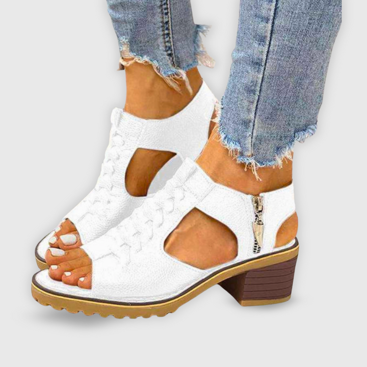 Natalie Stylish Summer Chunky Heel Sandals with Comfortable Support