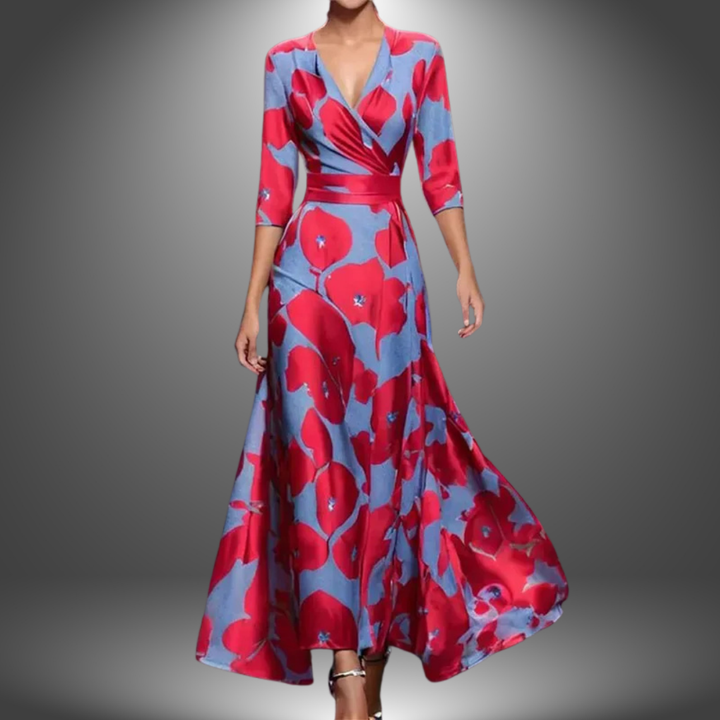 Ada Floral Maxi Dress Elegant Flowing Silhouette Lightweight Summer Dress