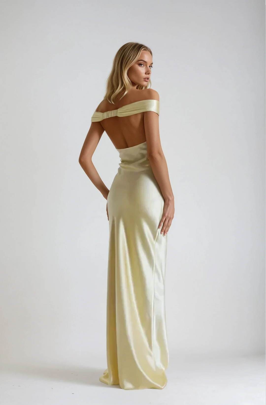 Emory Satin Backless Maxi Dress Elegant Evening Gown for Autumn