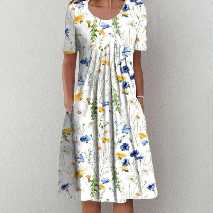 Kira Stylish Casual Floral Dress for Summer and Autumn Comfort