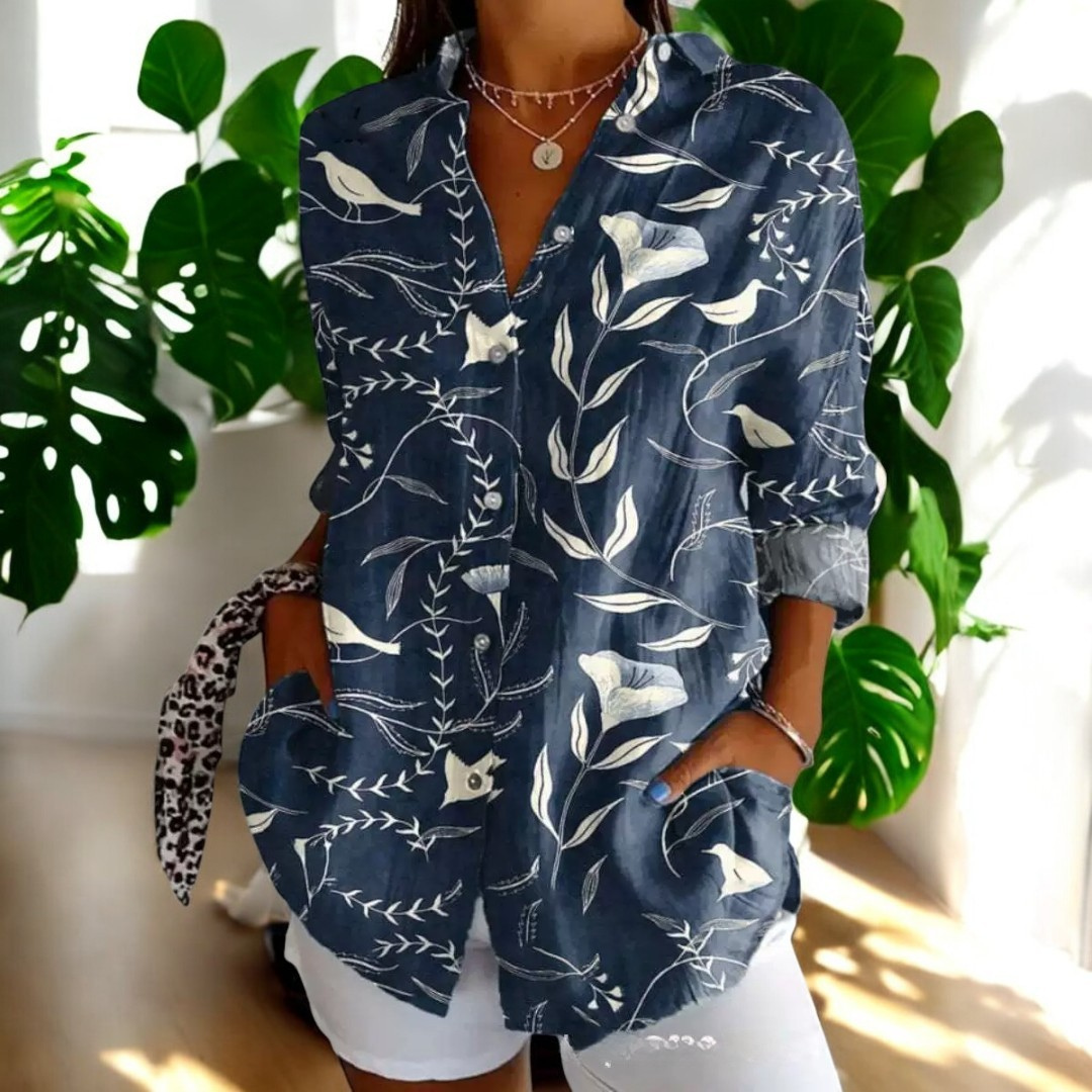 Carla Stylish Button-Down Shirt for Autumn and Summer
