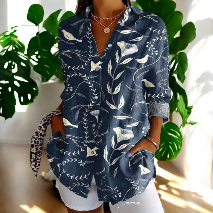 Carla Stylish Button-Down Shirt for Autumn and Summer