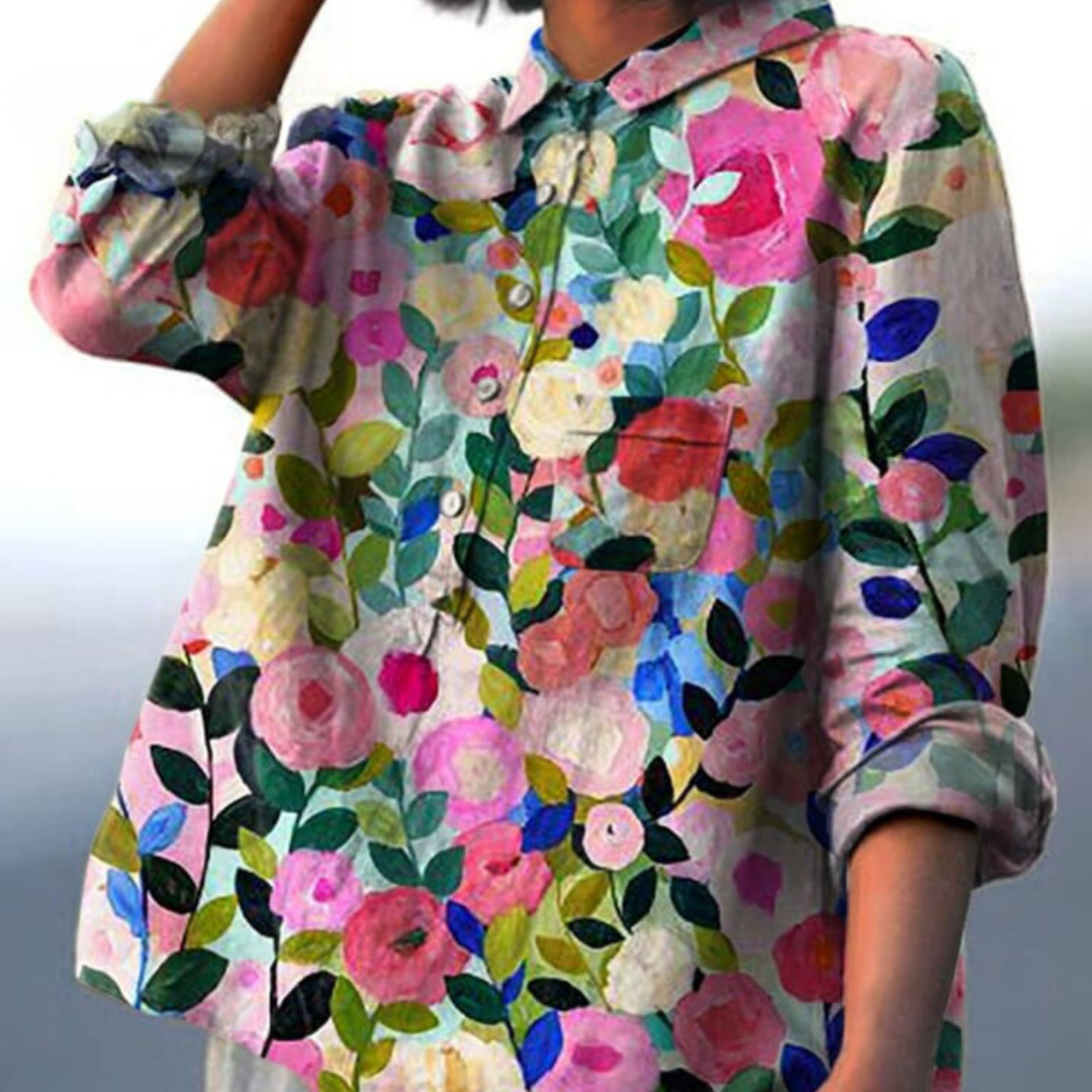 Kiara Stylish Loose Fit Floral Blouse for Summer Comfort