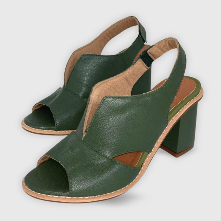 Nicole Stylish Summer and Autumn Mid-Heel Sandals