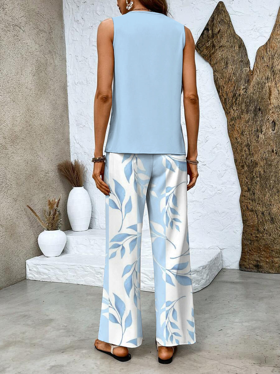 Alba Floral Top and Trouser Set for Autumn Stylish Comfort and Elegance