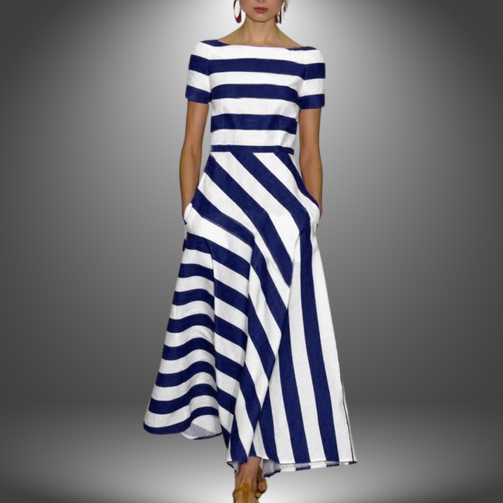Jenny Striped Maxi Dress – Stylish, Comfortable Summer Dress with Elegant Fit