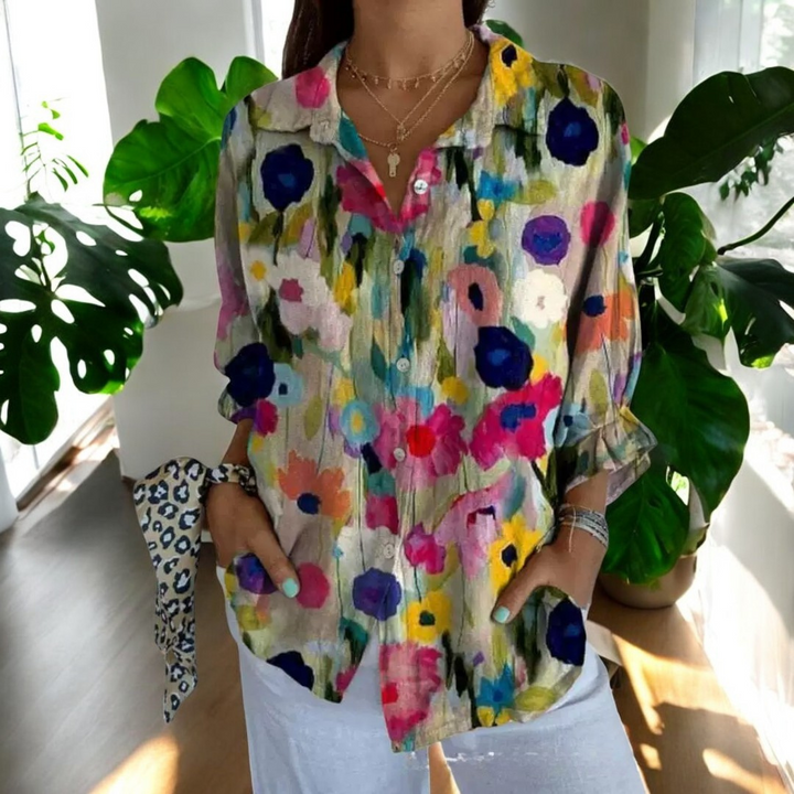 Carla Stylish Button-Down Shirt for Autumn and Summer