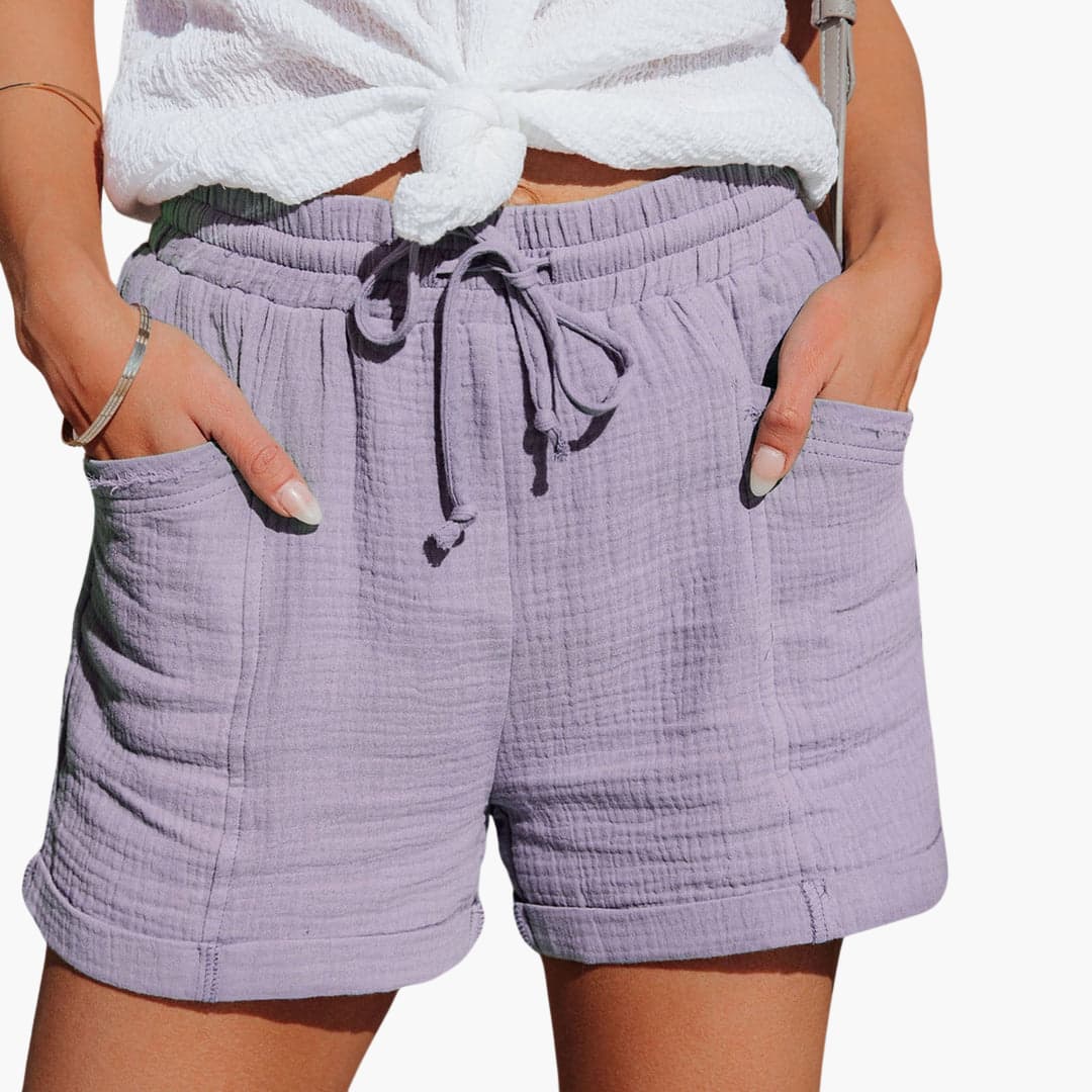 Emma Casual Drawstring Shorts with Comfortable Fit for Summer and Autumn