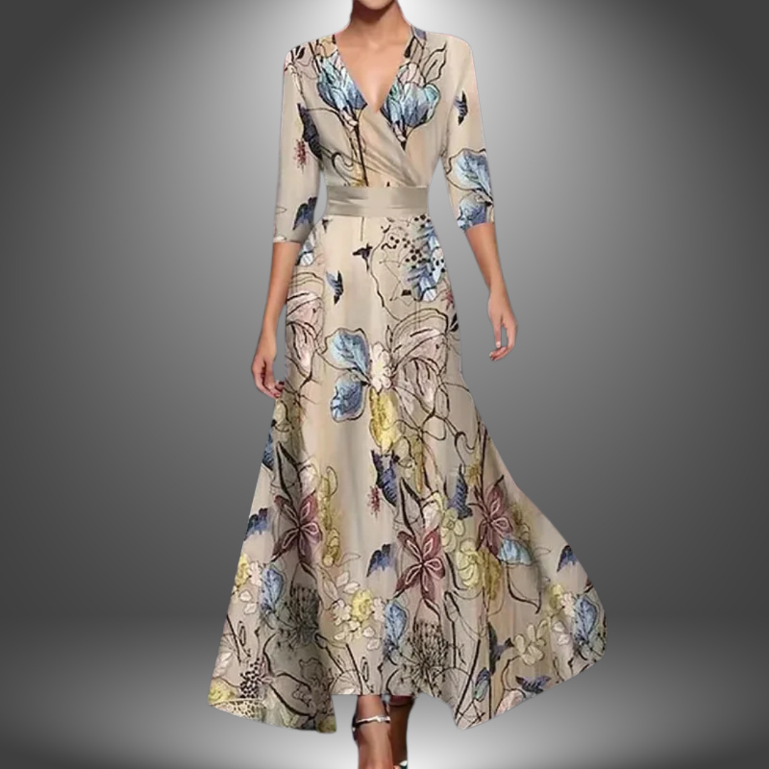Ada Floral Maxi Dress Elegant Flowing Silhouette Lightweight Summer Dress