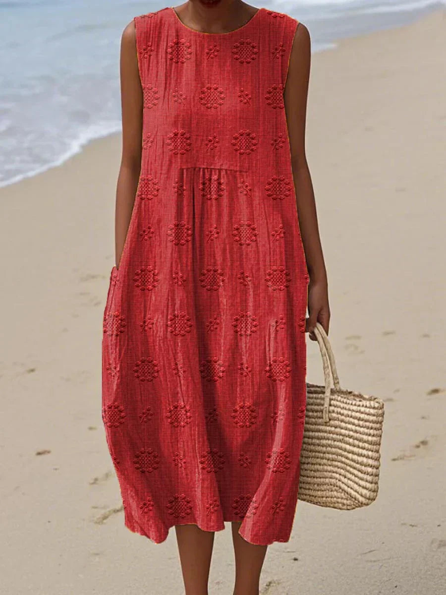 Mia Relaxed Summer Floral Dress Lightweight Breathable Stylish Summer Dress