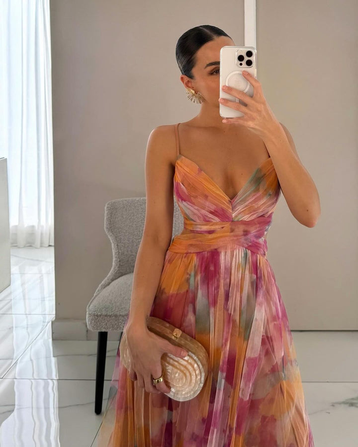 Fiona Elegant Lightweight Breathable Mesh Dress for Summer and Autumn