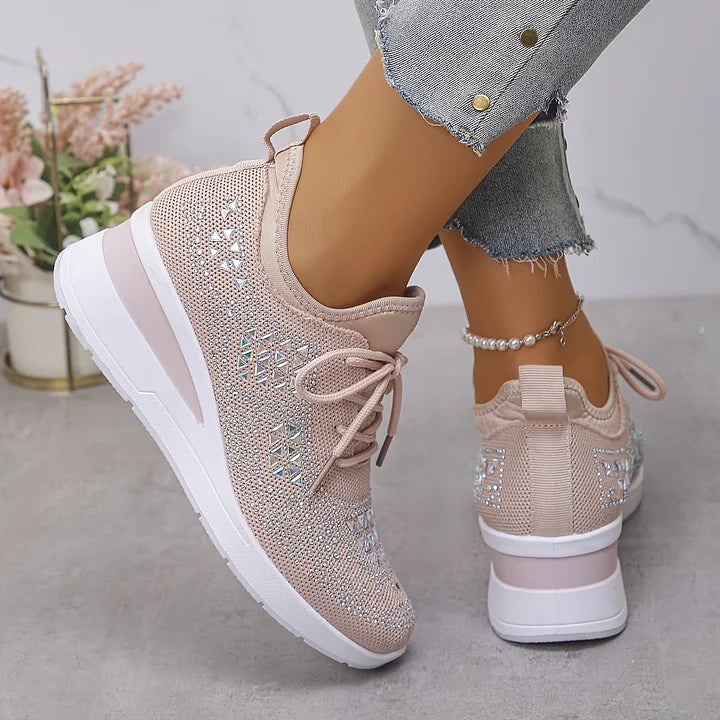 Assina Orthopedic Sneakers with Lightweight Comfort and Radiant Finish for Autumn and Summer