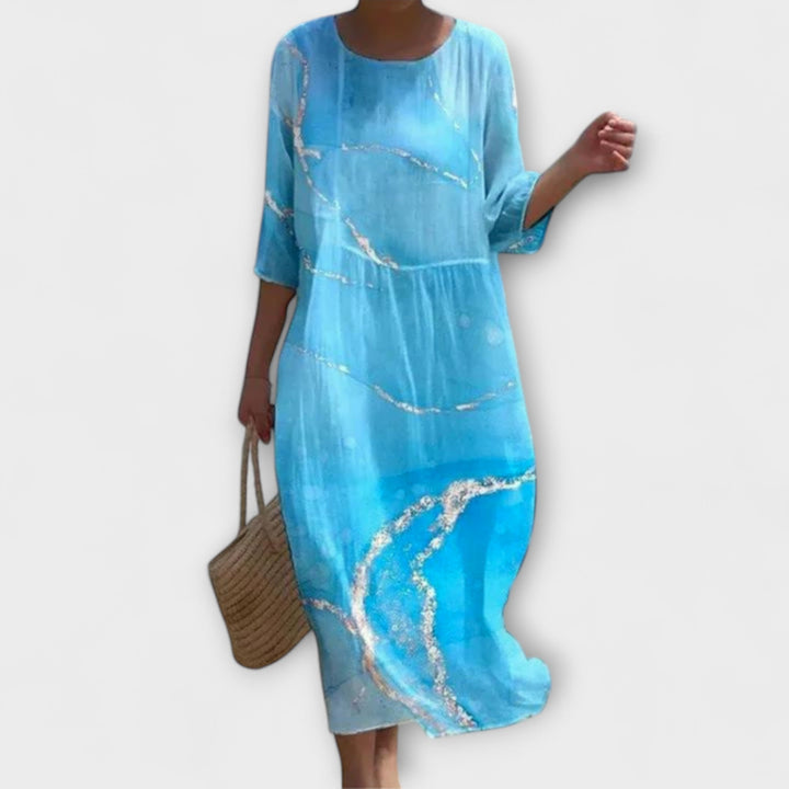 Marie Floral Midi Dress Elegant Stylish Autumn
