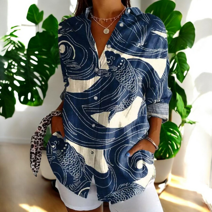 Carla Stylish Button-Down Shirt for Autumn and Summer