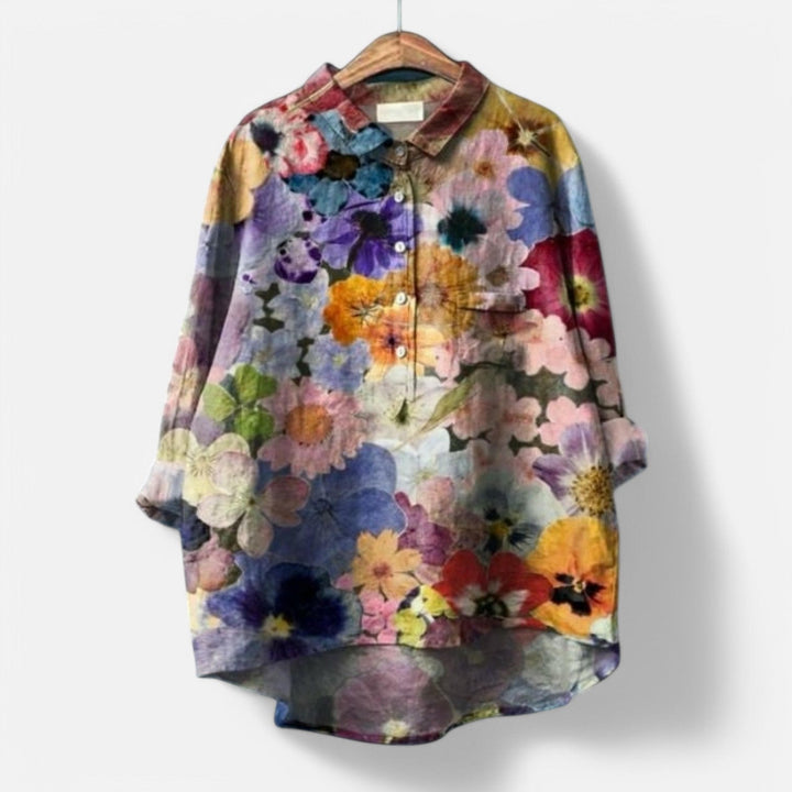 Kiara Stylish Loose Fit Floral Blouse for Summer Comfort