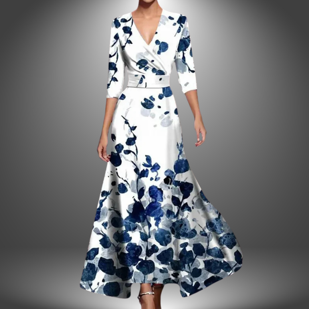 Ada Floral Maxi Dress Elegant Flowing Silhouette Lightweight Summer Dress