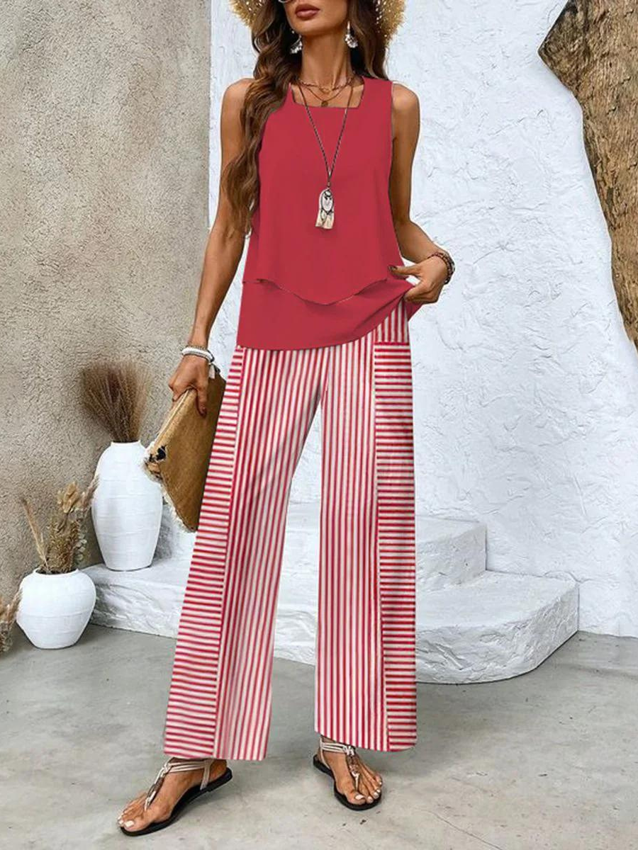 Alba Floral Top and Trouser Set for Autumn Stylish Comfort and Elegance