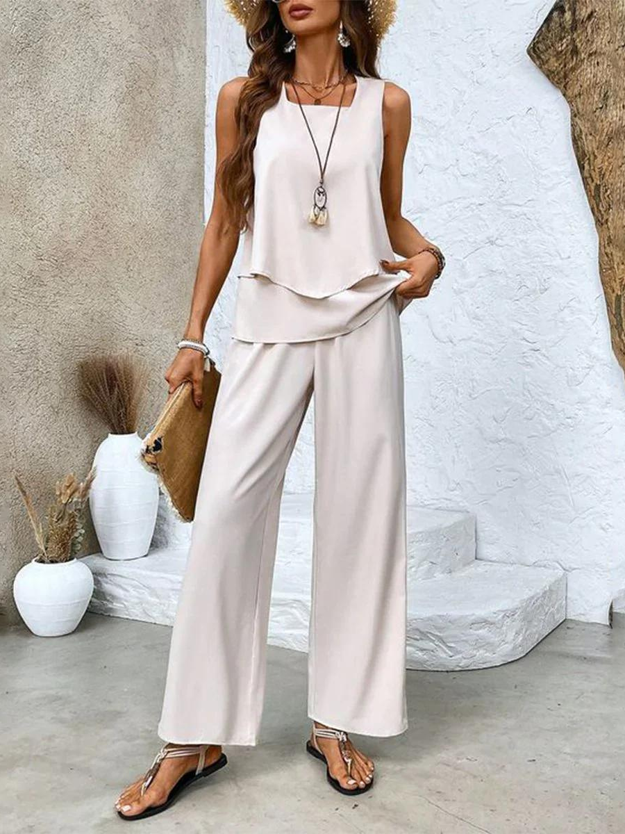 Alba Floral Top and Trouser Set for Autumn Stylish Comfort and Elegance