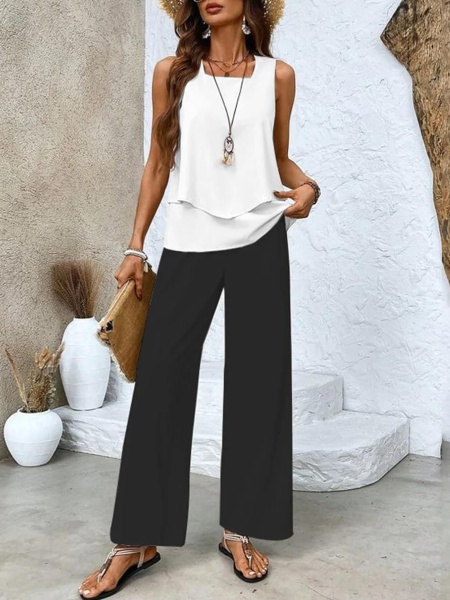 Alba Floral Top and Trouser Set for Autumn Stylish Comfort and Elegance