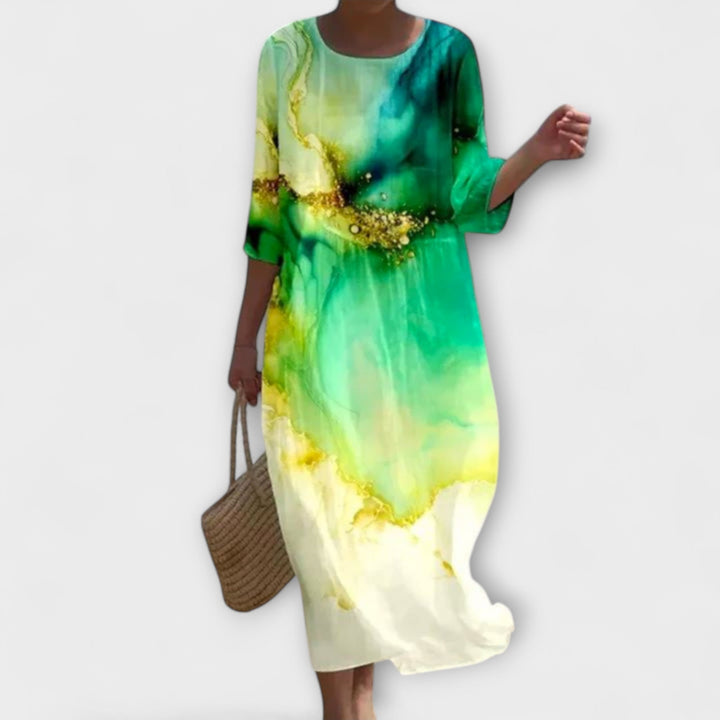 Marie Floral Midi Dress Elegant Stylish Autumn