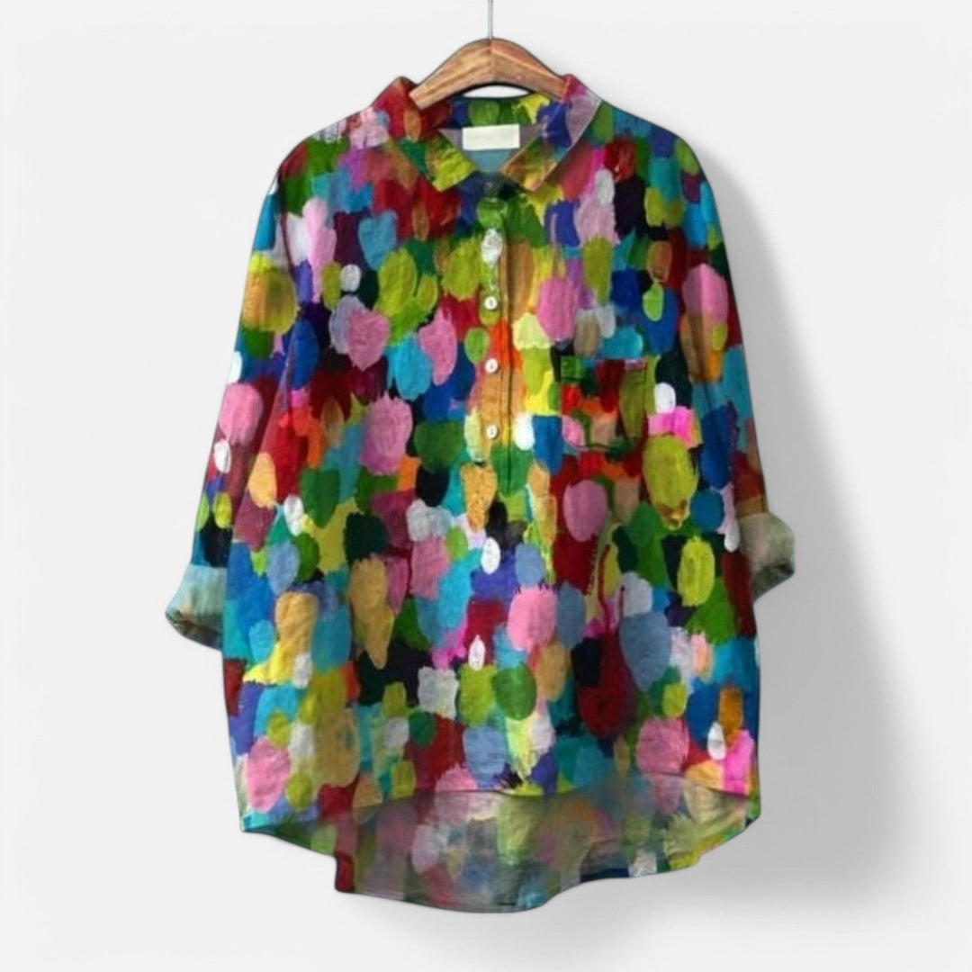 Kiara Stylish Loose Fit Floral Blouse for Summer Comfort