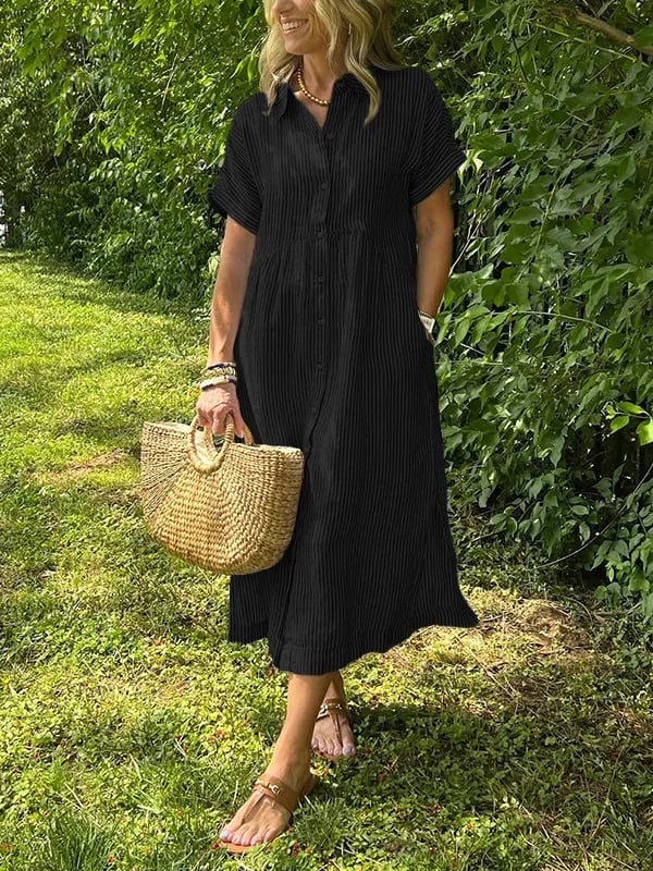 Arabella | Striped Shirt Dress