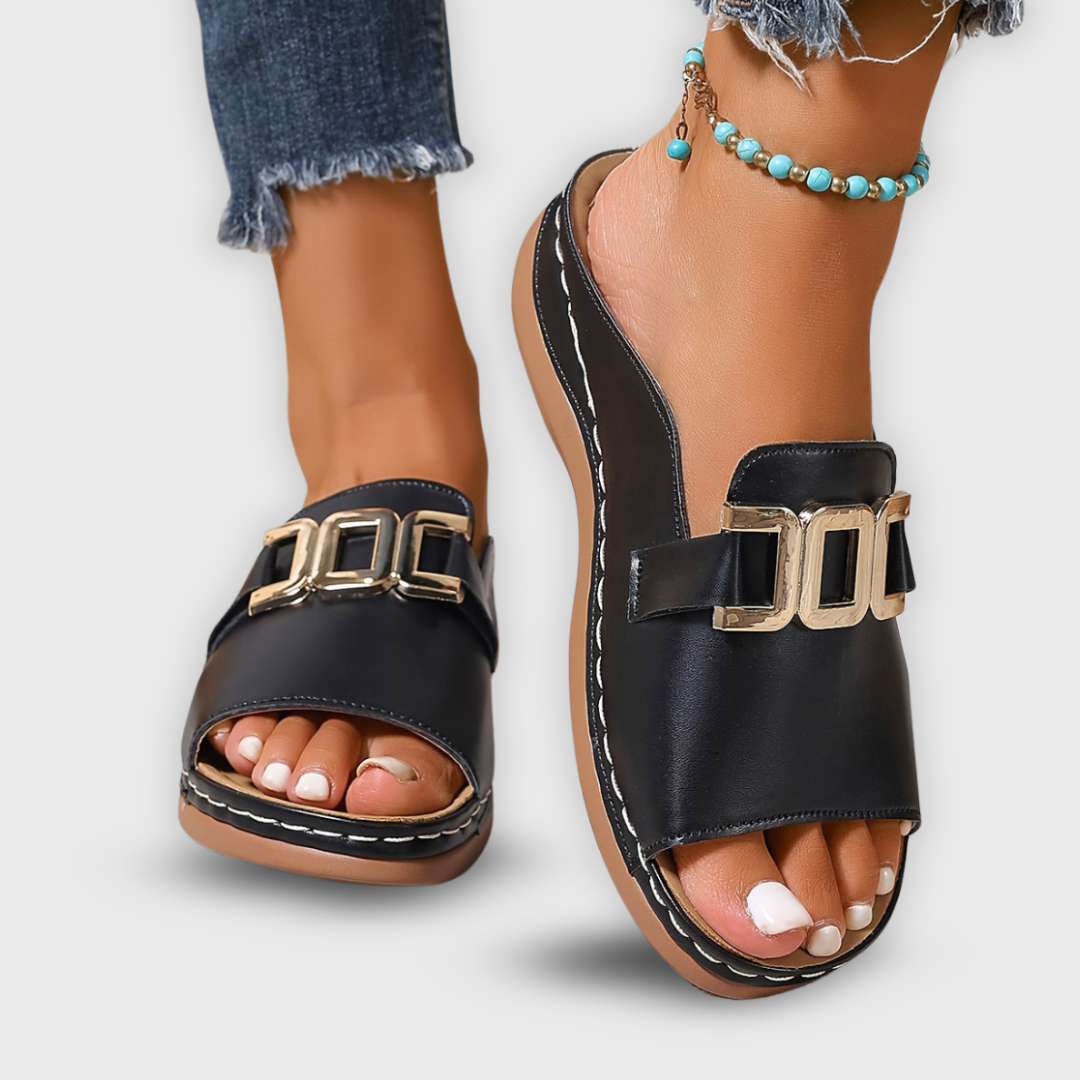 Jennifer Stylish Chain Slip-Ons Comfortable Everyday Footwear for Autumn and Summer