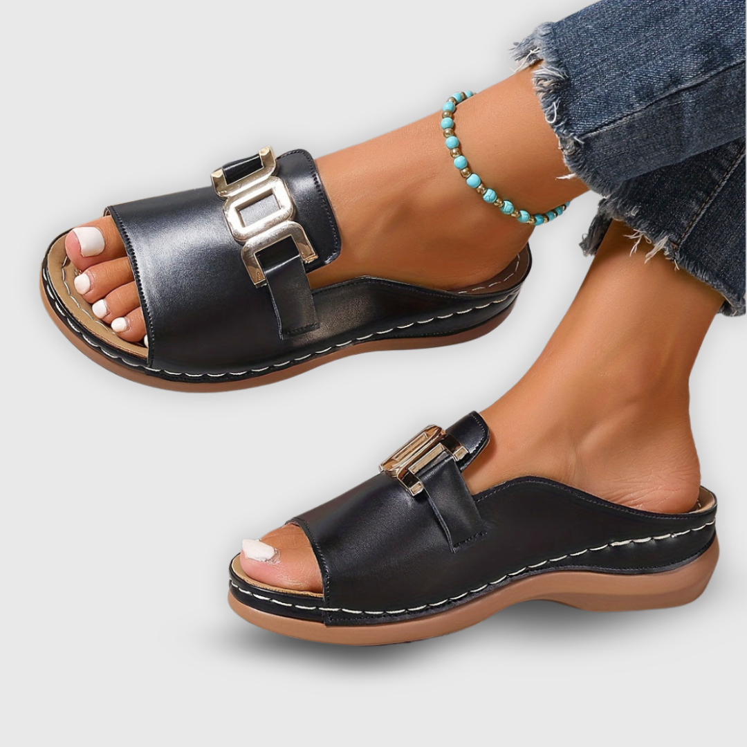 Jennifer Stylish Chain Slip-Ons Comfortable Everyday Footwear for Autumn and Summer