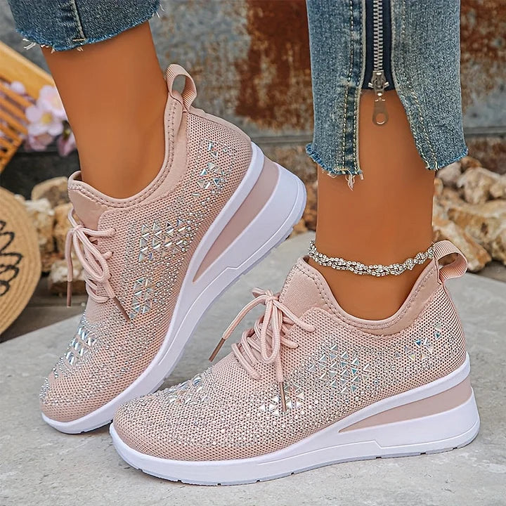 Assina Orthopedic Sneakers with Lightweight Comfort and Radiant Finish for Autumn and Summer