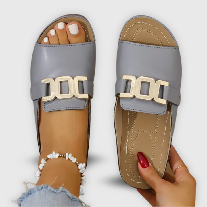 Jennifer Stylish Chain Slip-Ons Comfortable Everyday Footwear for Autumn and Summer