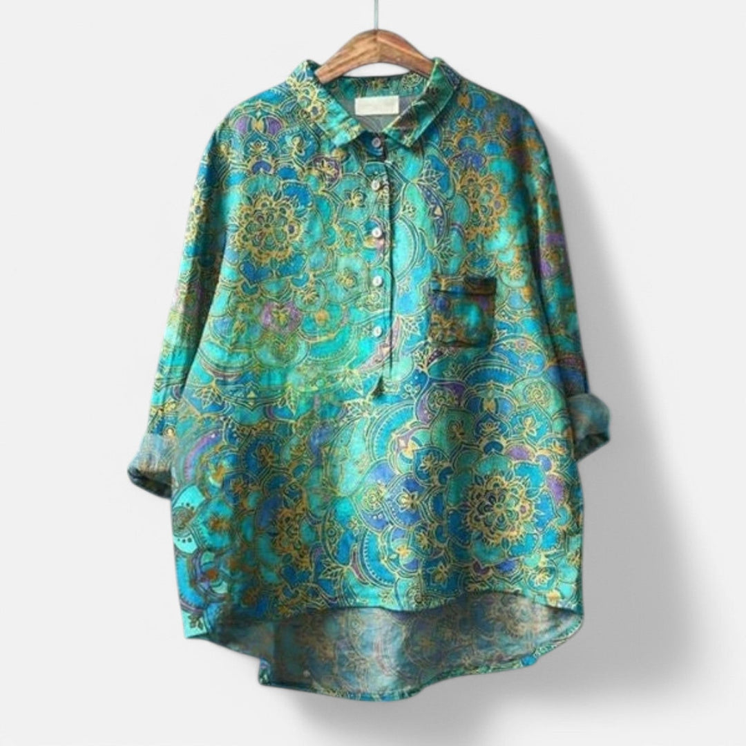 Kiara Stylish Loose Fit Floral Blouse for Summer Comfort