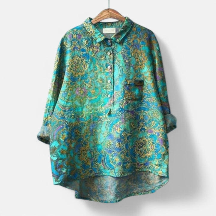 Kiara Stylish Loose Fit Floral Blouse for Summer Comfort