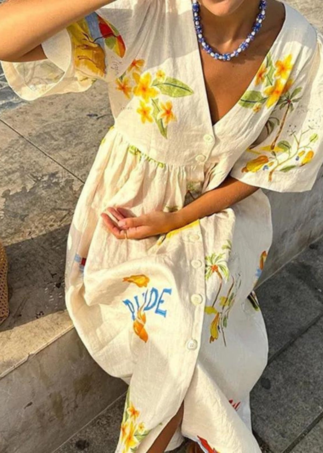 Chyna Mediterranean Dress – Elegant, Versatile Summer & Autumn Style