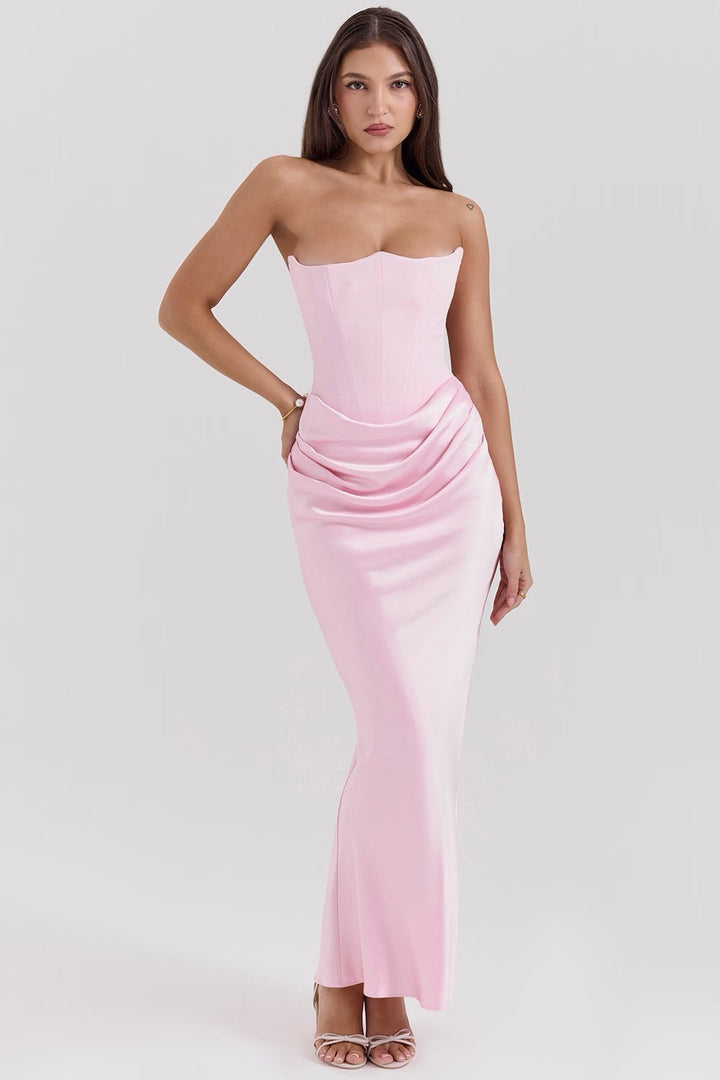 Tessa Strapless Maxi Dress Lightweight Elegant Silhouette Summer