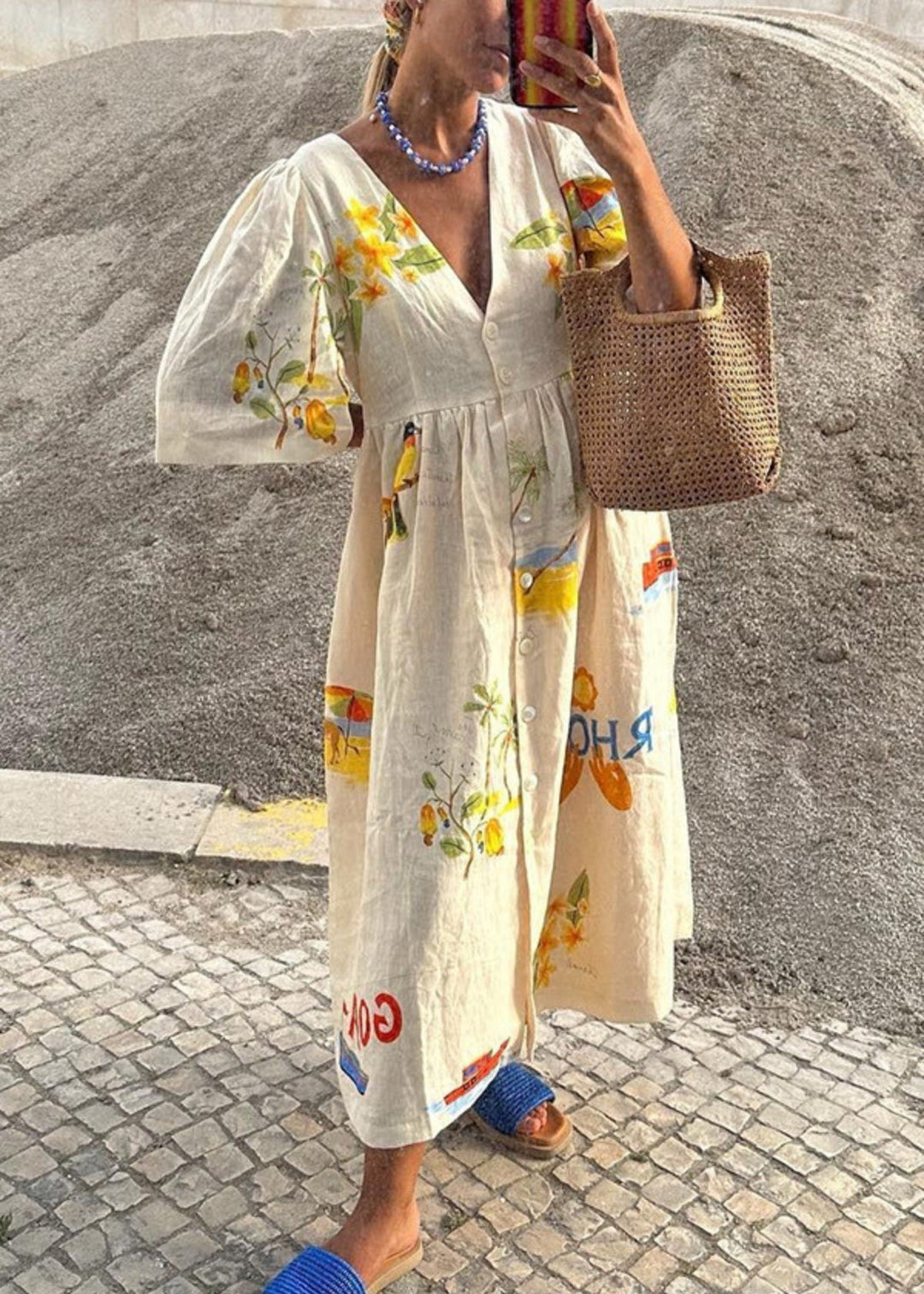 Chyna Mediterranean Dress – Elegant, Versatile Summer & Autumn Style
